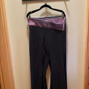 Victoria's Secret Black Track Pants with Pink Waistband